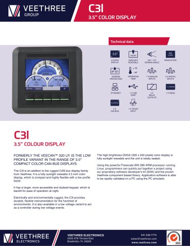 C3l - 3.5" Color Display, Low Profile