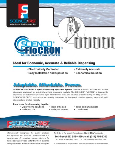 Scienco® FloCRON® Liquid Injection Brochure