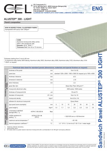 Sandwich Panel Alustep 300 Light