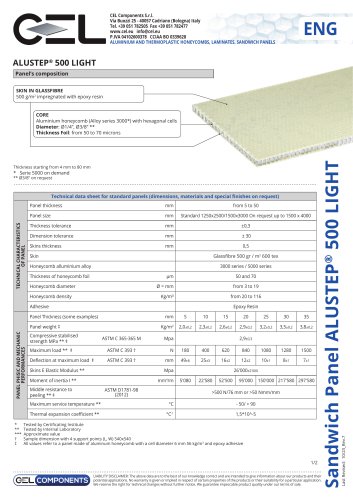 Sandwich panel ALUSTEP 500 LIGHT