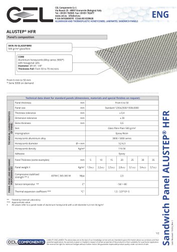 Sandwich panel ALUSTEP HFR