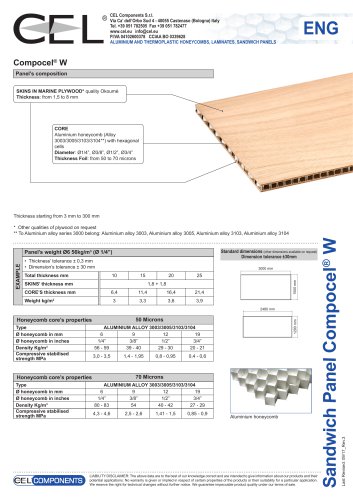 Sandwich panel COMPOCEL W