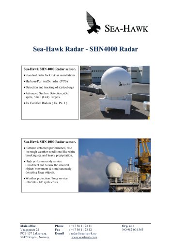 Sea-Hawk SHN 4000 radar system