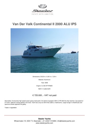 WIM VAN DER VALK CONTINENTAL II 2000 IPS