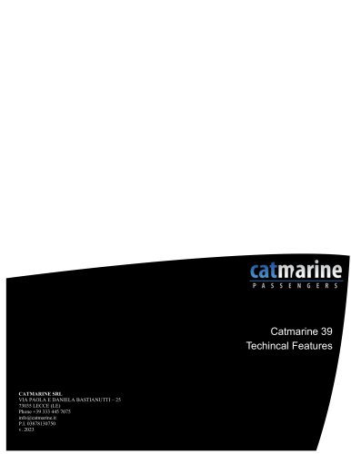 Catmarine 39 technical data