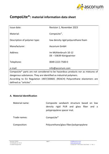 CompoLite®: material information data sheet