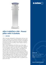 Alfa-II 400//(4)-4 EN - Power pillar with 4 sockets