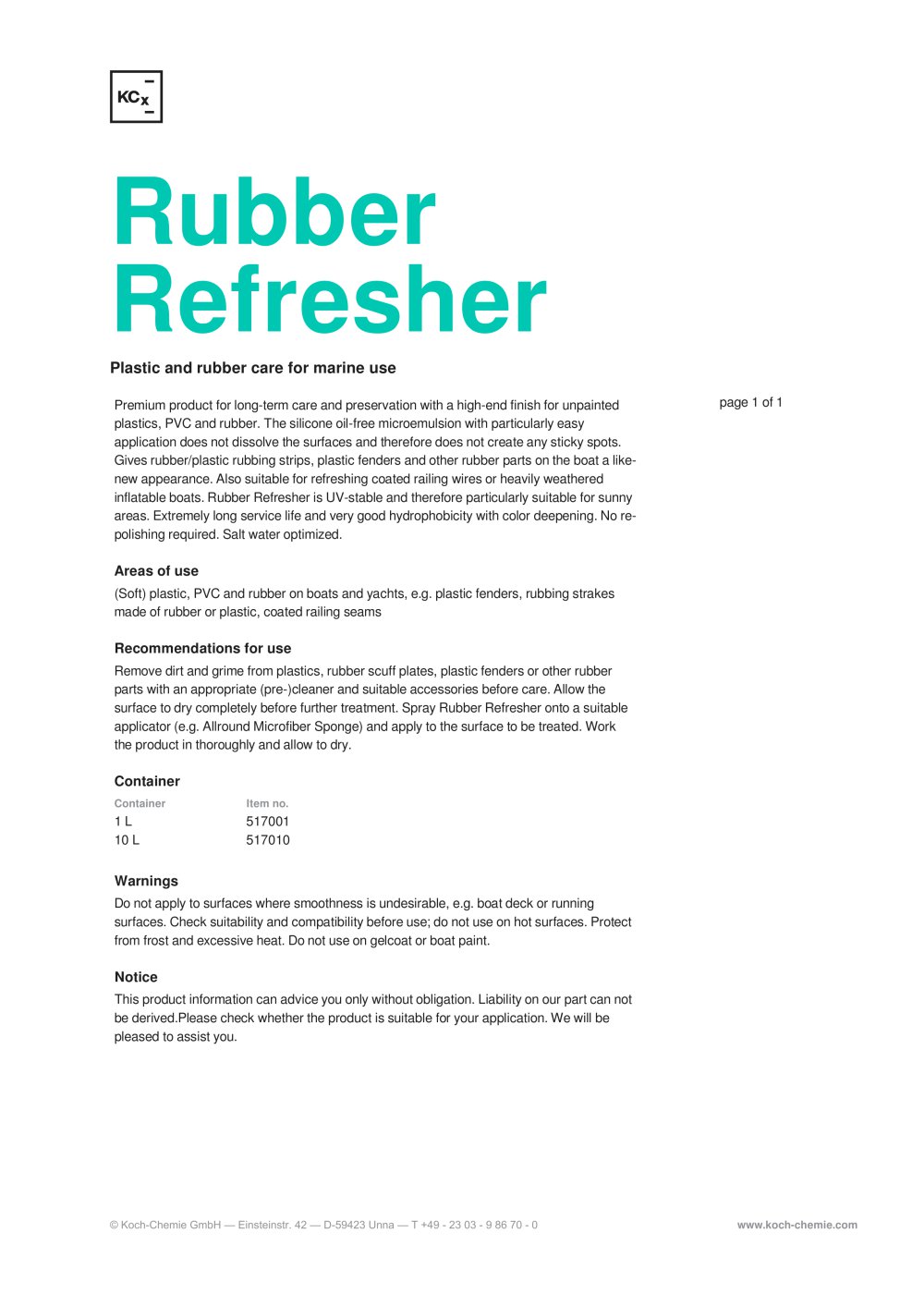 Rubber Refresher - Koch-Chemie GmbH