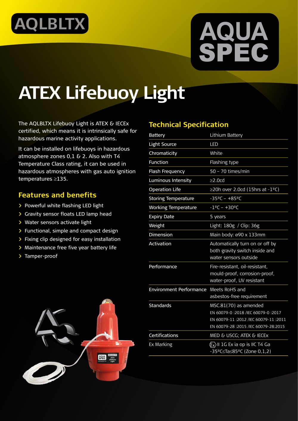 AQLBLTX Product Specification - AquaSpec Limited