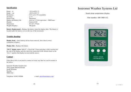 Instromet Weather Systems Ltd