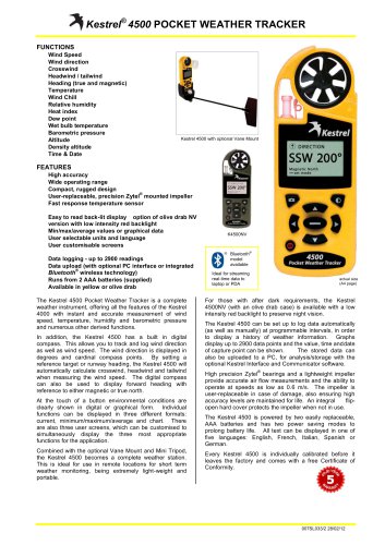 Kestrel 4500 measures