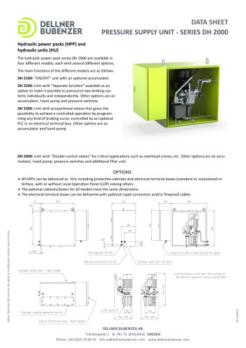 PRESSURE SUPPLY UNIT - SERIES DH 2000