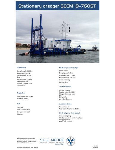 Stationary dredger SEEM 19-760ST