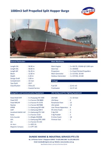 1000m3 Split Barge