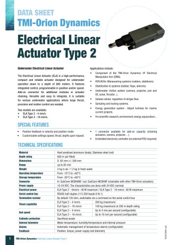 Electrical Linear Actuator Type 2