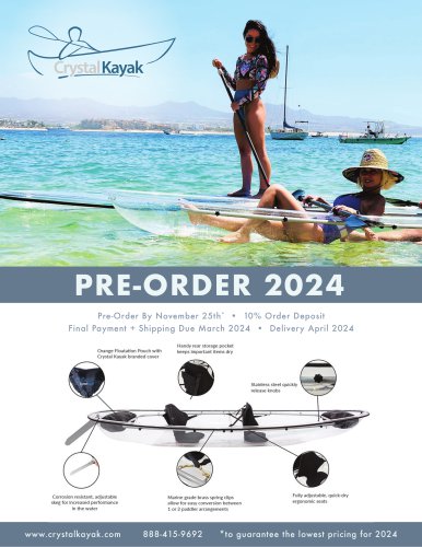 Crystal Kayak Pre-Order 2024